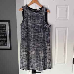 Black and White Sleeveless Dress